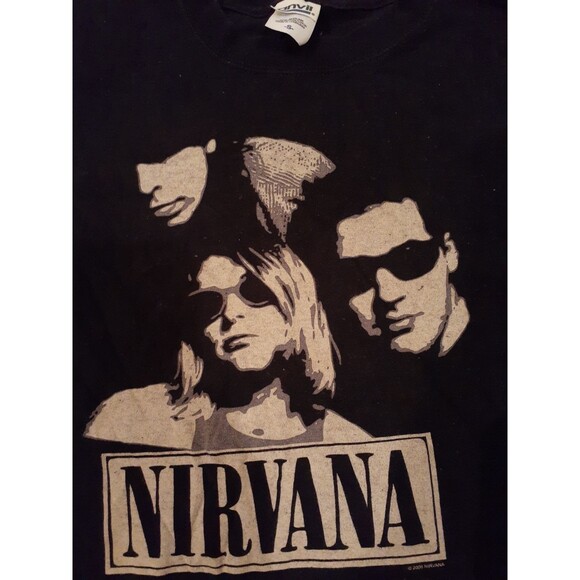 Nirvana t-shirt mens s m black kurt cobain adult grunge top mens top shirt - Picture 2 of 3